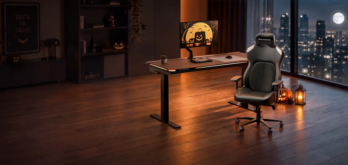 Blacklyte Halloween Sale on Gaming Chairs and Desks