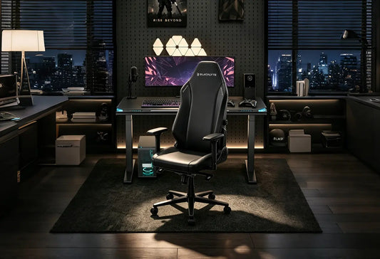 Blacklyte gaming chair and desk suitable for PC gaming