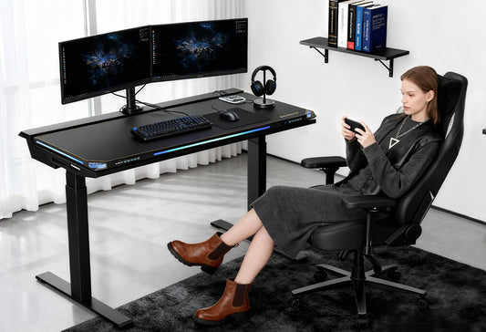 Blacklyte gaming desk with RGB lights