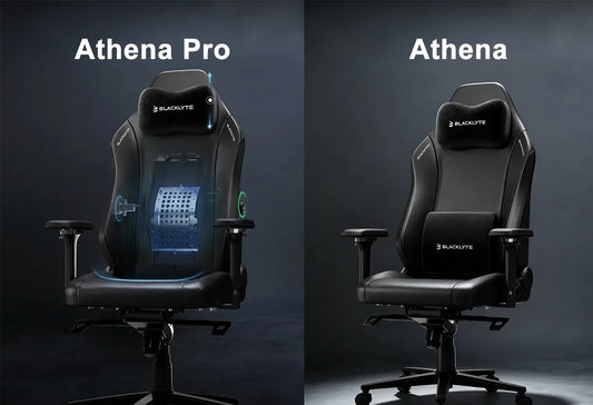 Blacklyte gaming chair with built-in lumbar support system or lumbar pillow