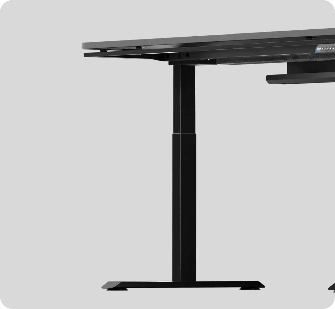 Atlas Lite electric standing desk with a T-leg steel frame