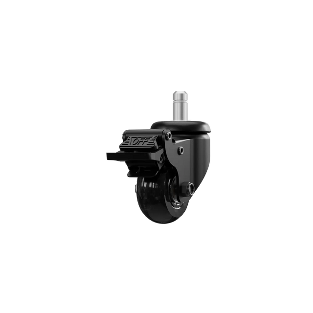 Lockable blade casters for gaming chairs