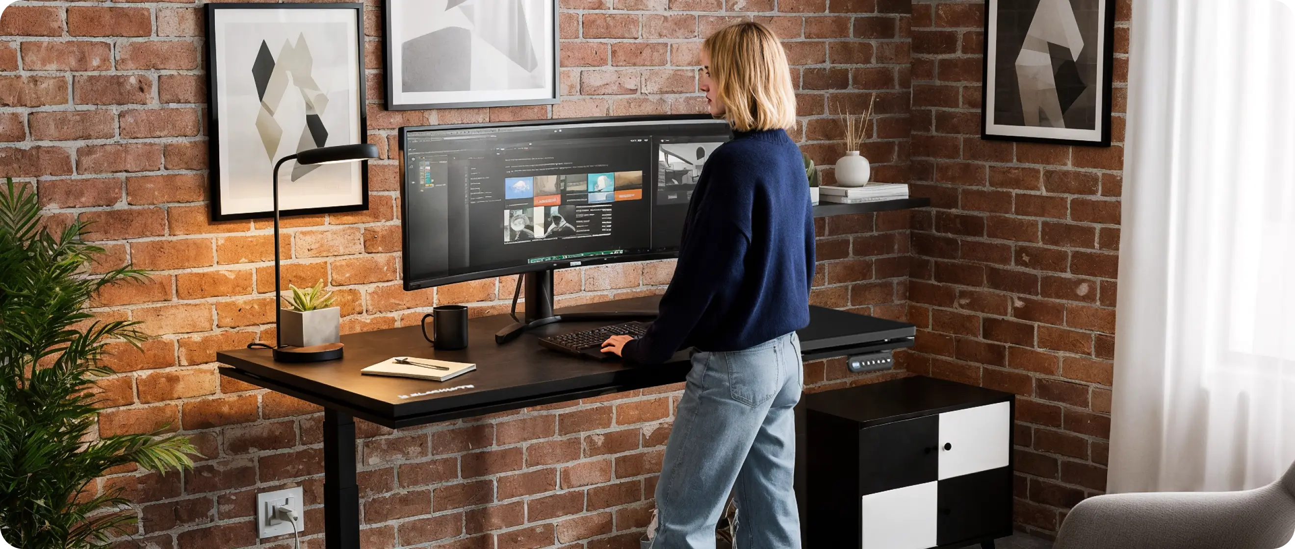 Atlas Lite modern standing desk for home office with eco-friendly