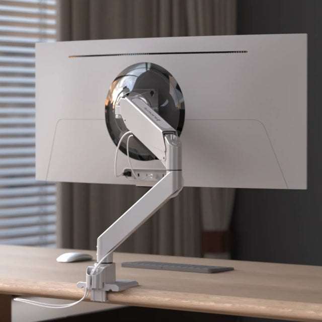 white monitor arm
