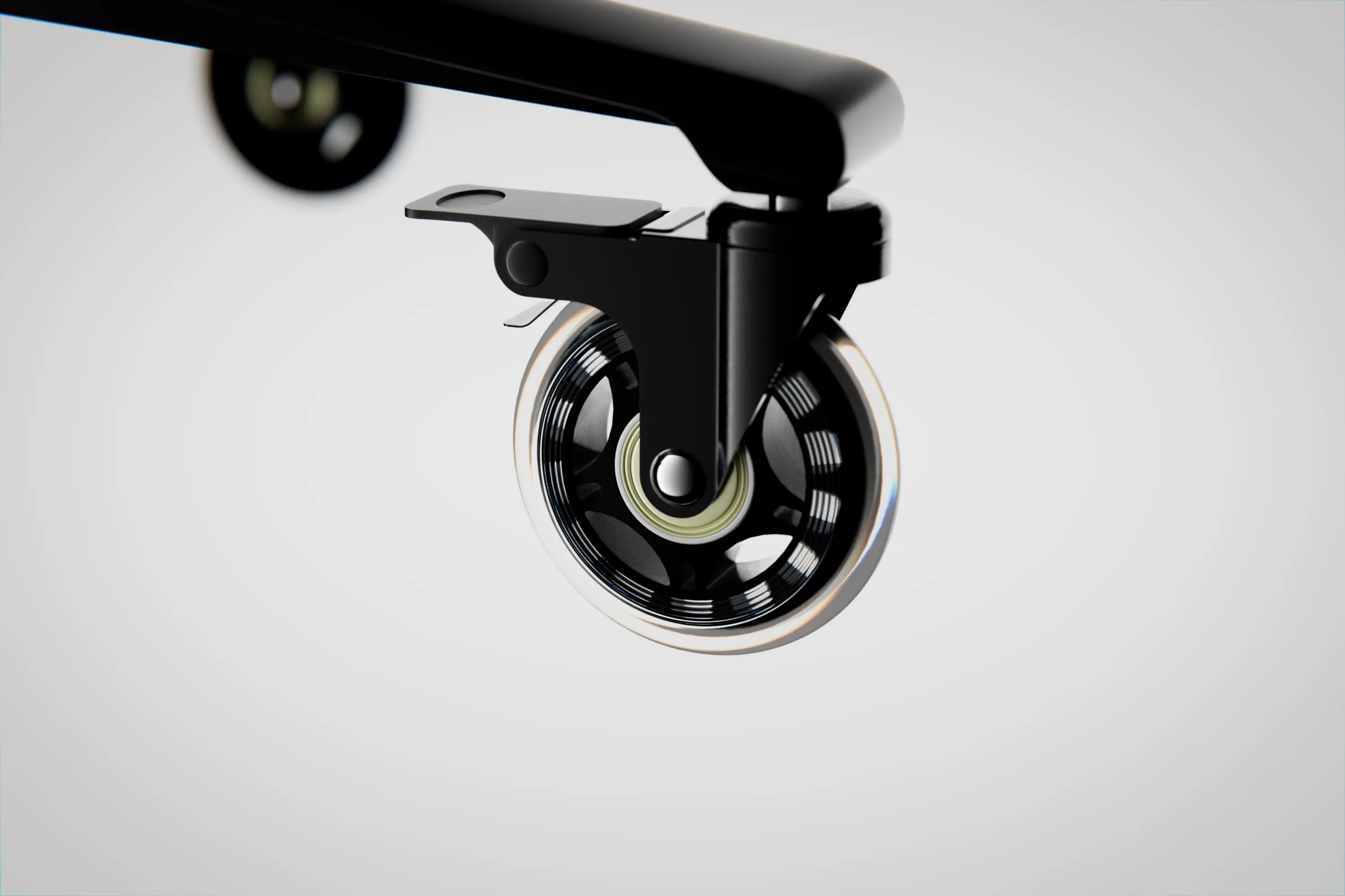 Close-up of Blacklyte Athena X Gaming Chair Wheels