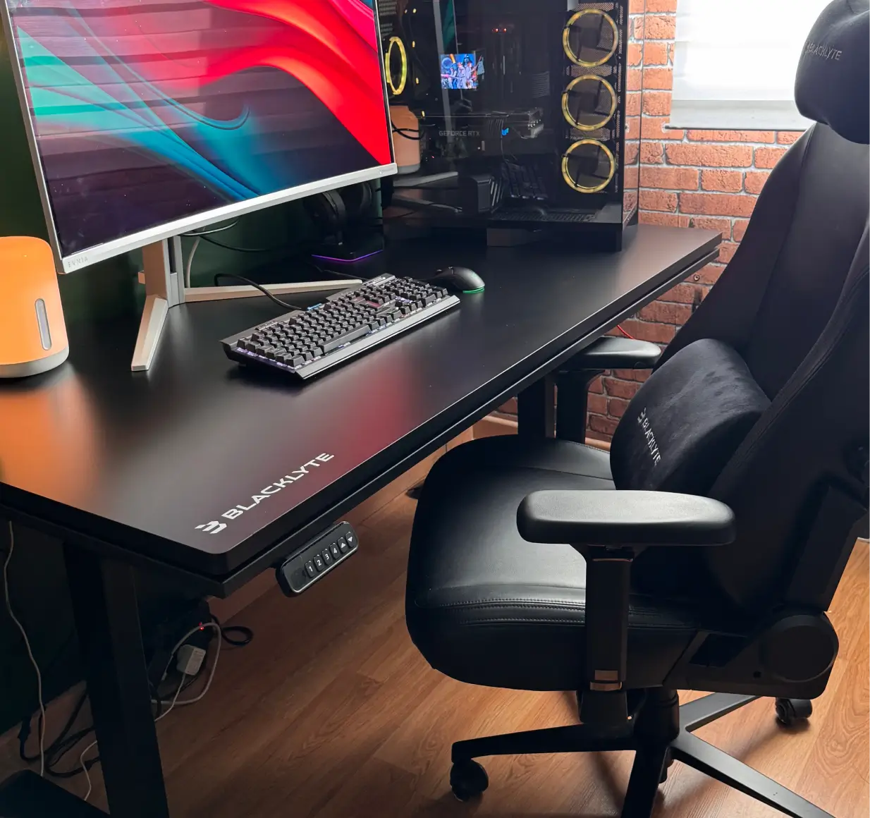 Height-adjustable Blacklyte Standing Desk