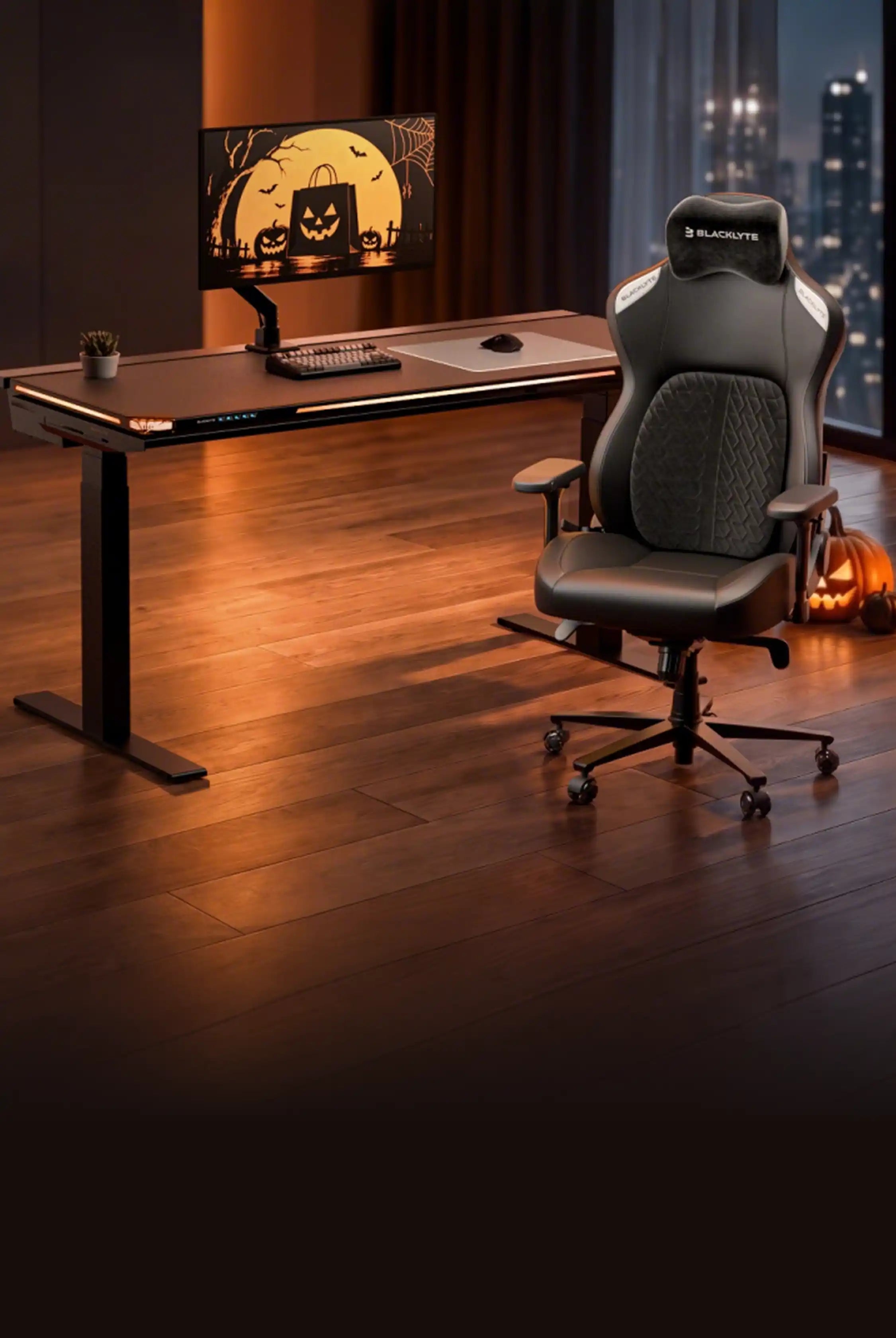 Blacklyte Halloween Sale on Ergonomic Gaming Chairs and Desks