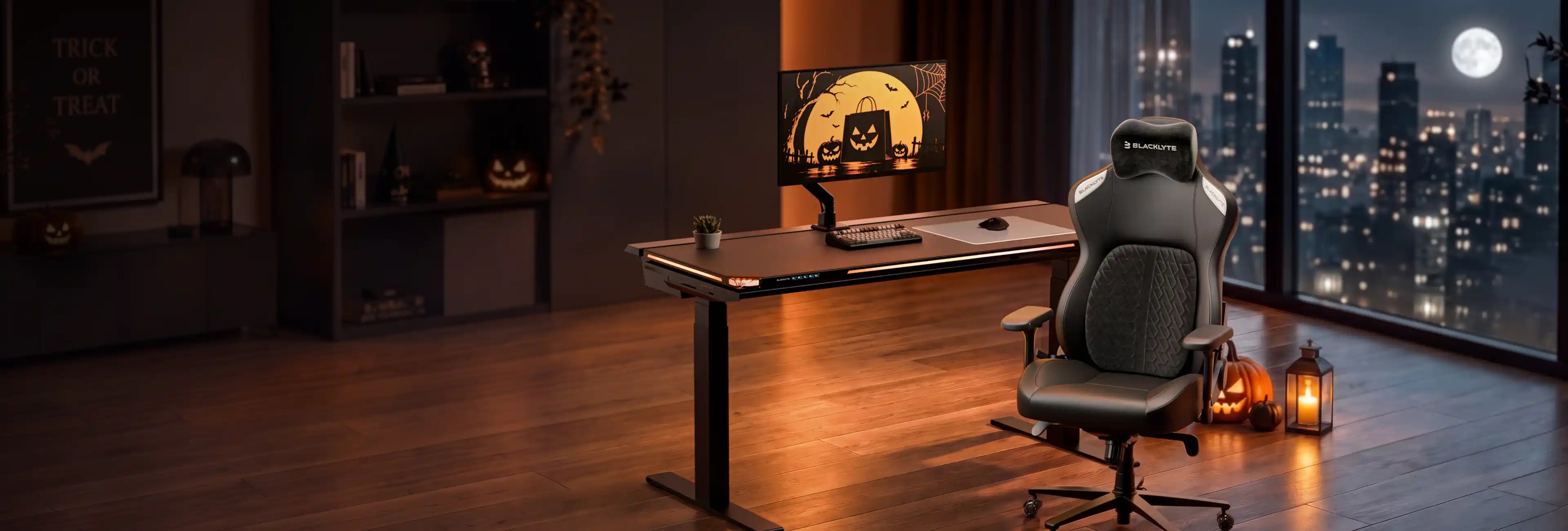 Blacklyte Halloween Sale on Ergonomic Gaming Chairs and Desks