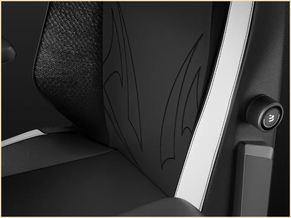 Spirit gaming chair with ergonomic lumbar support system