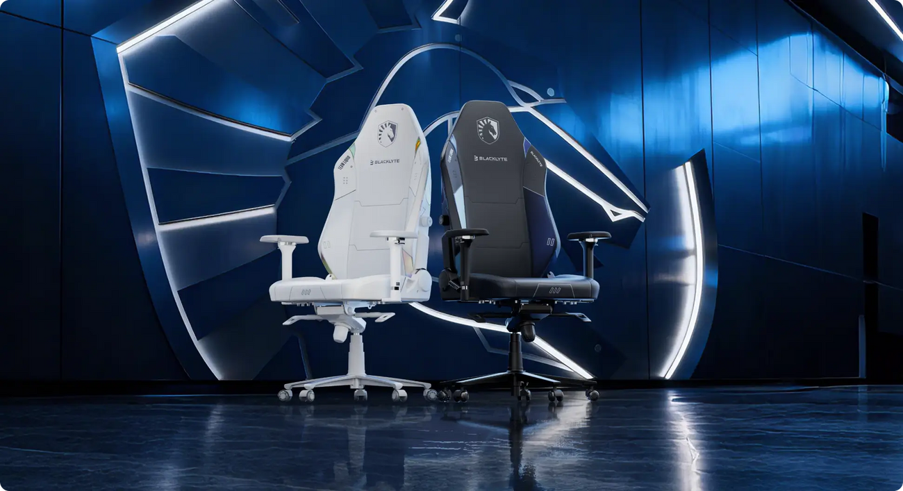 Blue and white team liquid edition gaming chair