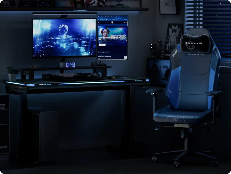 Liquid gaming chair for esports and professional gaming setup