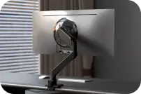 Atlas height-adjustable single-monitor arm desk mount with cable management